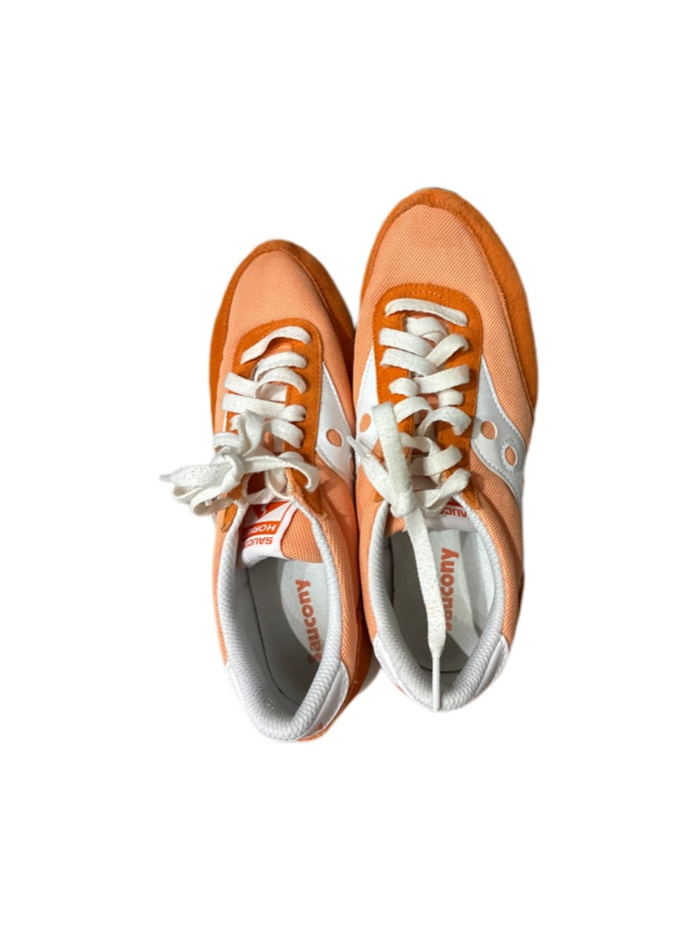 Saucony Women's Orange & White Retro Runner Sneakers